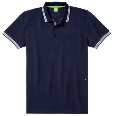 Мужская рубашка поло Mercedes-Benz Men's Polo Shirt, Boss Green, Navy