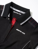 Женская рубашка-поло Mercedes Women's Polo Shirt AMG, Black/Red, артикул B66958293