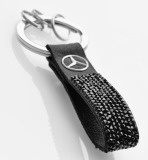 Брелок Mercedes-Benz Key Ring, Milano, Black, Swarovski, артикул B66953269