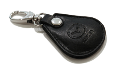 Кожаный брелок для ключей Mazda Leather Keyring, Black