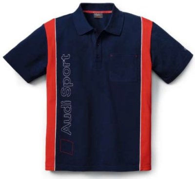 Мужская рубашка-поло Audi Poloshirt, Men, Audi Sport, Blue/Red