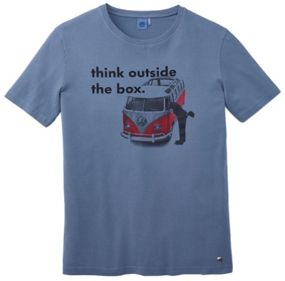 Мужская футболка Volkswagen T-Shirt, T1 Summer Edition, Men's, Blue-Grey