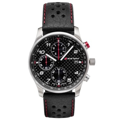 Наручные часы хронограф Audi Sport Chronograph Carbon, Black