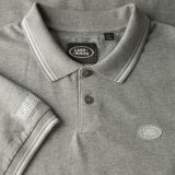 Мужская рубашка-поло Land Rover Men's Oval Badge Polo Shirt, Grey Marl, артикул LATM017GMB