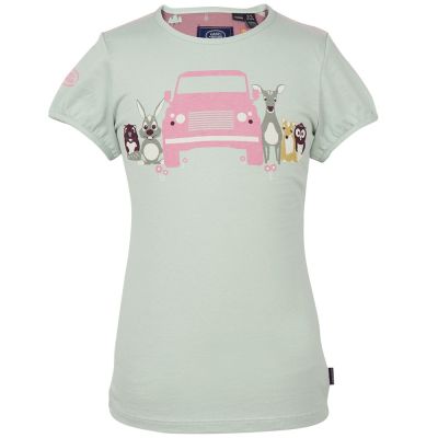 Футболка для девочек Land Rover Girls Graphic T-shirt, Mint Green