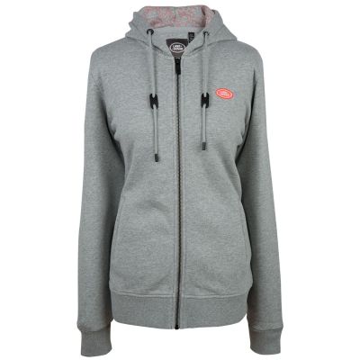 Женская толстовка на молнии с капюшоном Land Rover Women's Full Zip Hoodie, Grey Marl