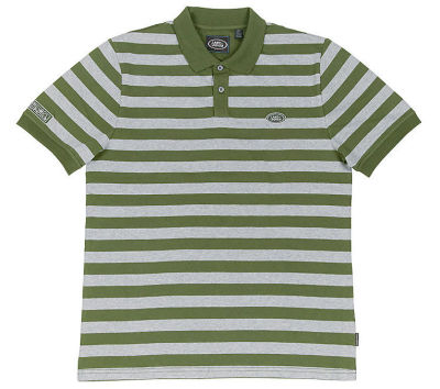 Мужская полосатая рубашка-поло Land Rover Men's Striped Polo Shirt, Green