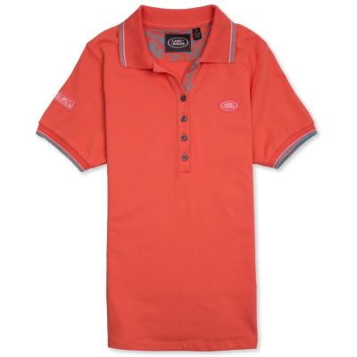 Женская рубашка-поло Land Rover Women's Oval Badge Polo Shirt, Coral