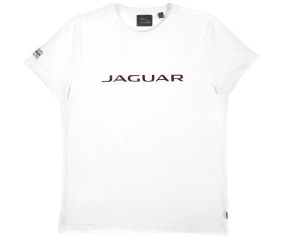 Мужская футболка Jaguar Men's Wordmark Graphic T-shirt, White / Plum