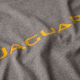 Мужская футболка Jaguar Men's Wordmark Graphic T-shirt, Grey Marl / Yellow, артикул JCTM030GMB
