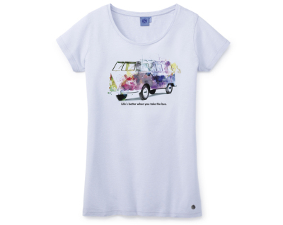 Женская футболка Volkswagen T1 T-Shirt, Ladies, Summer Edition, Light Blue