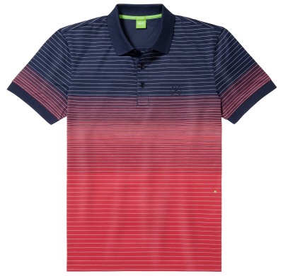 Мужская рубашка поло Mercedes-Benz Men's Polo Shirt, Boss Green, Navy / Red