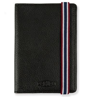 Кожаная обложка для паспорта Jaguar Heritage Passport Holder, Black Leather