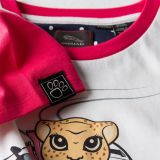 Футболка для девочек Jaguar Girls' Car Graphic T-Shirt, White/Pink, артикул JDTC813WTO