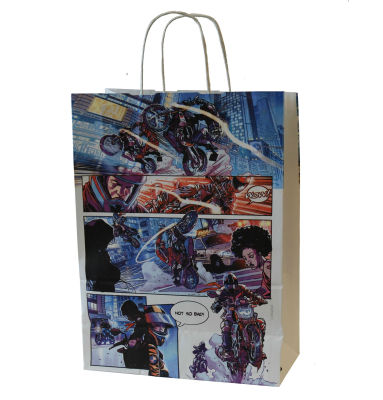 Бумажный подарочный пакет BMW Motorrad Paper Comic Bag, Size S