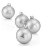 Набор из четырех елочных шаров Mercedes-Benz Christmas Balls, Silver, артикул B66953694