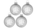 Набор из четырех елочных шаров Mercedes-Benz Christmas Balls, Silver