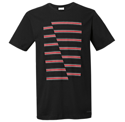 Мужская футболка MINI JCW Stripes Men's T-Shirt, Black