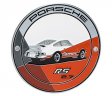 Эмблема на решетку радиатора Porsche Grille badge RS 2.7 Limited edition, grey/orange