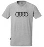 Мужская футболка Audi Rings Mens T-Shirt, Grey