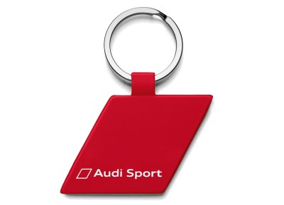 Брелок Audi Sport Key Ring, Rhombus, metal, Red