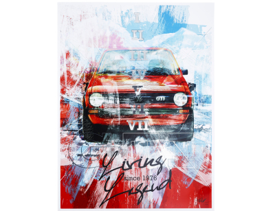 Памятный юбилейный плакат Volkswagen GTI Art Reproduction, Living Legend Since 1976