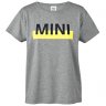 Женская футболка MINI T-Shirt Women’s Wordmark Colour Block, Grey/Lemon