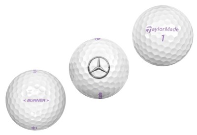 Набор из 3-х мячей для гольфа Mercedes-Benz Golf Balls, Burner Lady, Set of 3, White / Violet