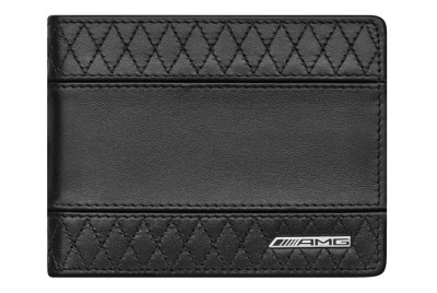Кожаный кошелек Mercedes-Benz AMG Wallet, Black Leather, RFID protection