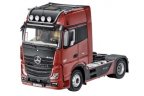 Модель грузовика Mercedes-Benz Actros, GigaSpace Cab (2500), Semitrailer Tractor, Red / Black, 1:18 Scale