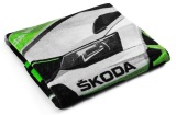 Банное полотенце Skoda Towel Motorsport, Size XL, Black/Green, артикул 000084500H