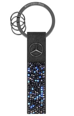 Брелок Mercedes-Benz Key Ring, Milano, Black Edition, Black / Blue, Swarovski