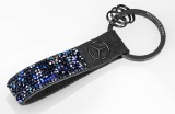 Брелок Mercedes-Benz Key Ring, Milano, Black Edition, Black / Blue, Swarovski, артикул B66953571