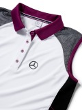 Женская рубашка-поло Mercedes Women's Golf Polo Shirt, White / Black / Plum, артикул B66958548