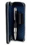 Кожаный футляр для ручек BMW Pen Pouch, by Montblanc, Black, артикул 80212450924