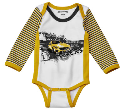 Боди для младенцев Mercedes-AMG GT, Babygrow, white / yellow / selenite grey