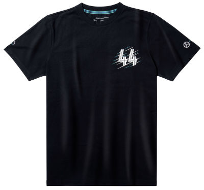 Мужская футболка Mercedes F1 Men's T-Shirt, Lewis Hamilton, Black