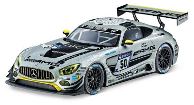Модель Mercedes-AMG GT3, HTP Motorsport Team, Silver, 1:18 Scale
