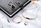 Женское кольцо Mercedes Ring, Crystal, Swarovski, pink gold colours / black, артикул B66953601