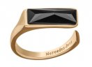 Женское кольцо Mercedes Ring, Crystal, Swarovski, pink gold colours / black