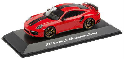 Модель автомобиля Porsche 911 Turbo S, Exclusive Series, Guards Red, 1:43