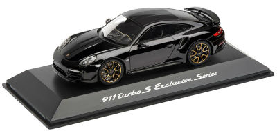 Модель автомобиля Porsche 911 Turbo S, Exclusive Series, Black, 1:43