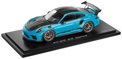 Модель автомобиля Porsche 911 GT3 RS with Weissach package, Scale 1:18, Miami Blue, Limited Edition
