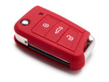 Силиконовый чехол для ключа Volkswagen Key Cover, Golf 7 (MQB), Red, артикул 000087012AL041