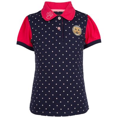 Рубашка-поло для девочек Jaguar Girls' Polo Shirt with Polka Dot print, Navy