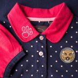 Рубашка-поло для девочек Jaguar Girls' Polo Shirt with Polka Dot print, Navy, артикул JDPC815NVO
