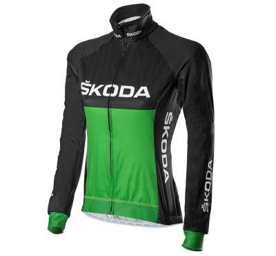 Женская велосипедная куртка Skoda Cycling Jacket, Ladies, Black/Green