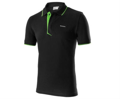 Мужская рубашка-поло Skoda Polo Shirt, Men's, Event Collection, Black/Green