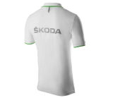 Мужская рубашка-поло Skoda Polo Shirt, Men's, Event Collection, White/Green, артикул 000084230AG084
