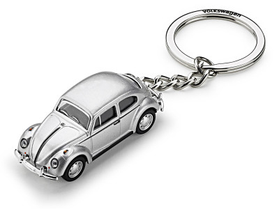 Брелок для ключей Volkswagen Beetle 3D, Classic Key Tag, Silver